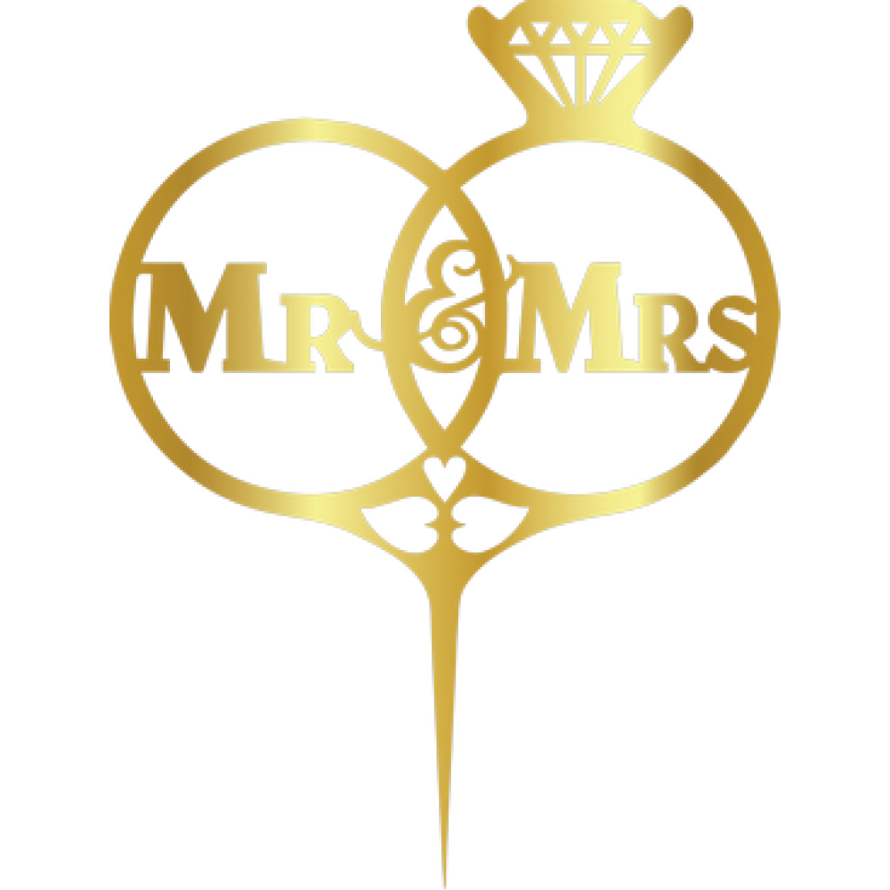 TOPPER CESIL ANNEAUX DE MARIAGE MR ET MME OR